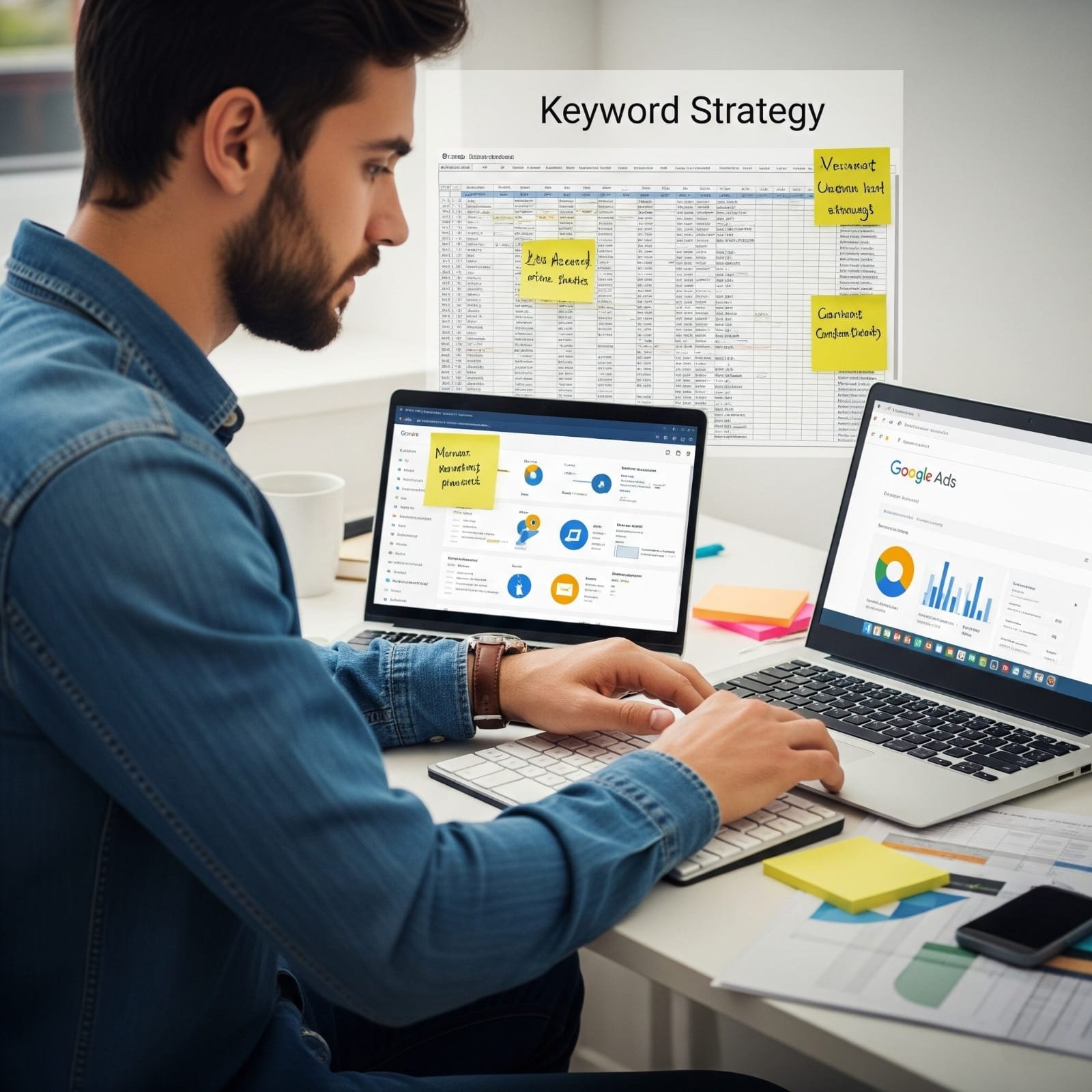 search engine marketing dashboard showing paid ad campaign performance metrics